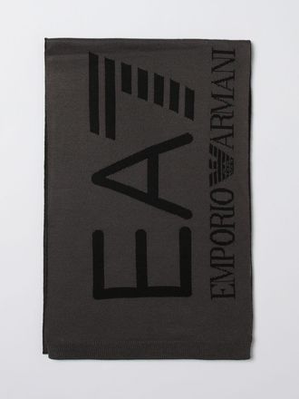 Emporio Armani Sciarpa EA7 in maglia con logo jacquard
