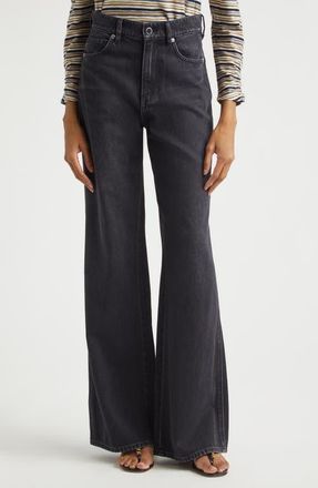 Veronica Beard Kasey Wide Leg Jeans in Washed Onyx at Nordstrom, Size 25