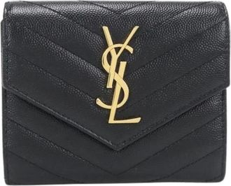 Saint Laurent Portafoglio Tri-fold Pre-owned - - Pre-owned - Donna - Nero - ONE SIZE