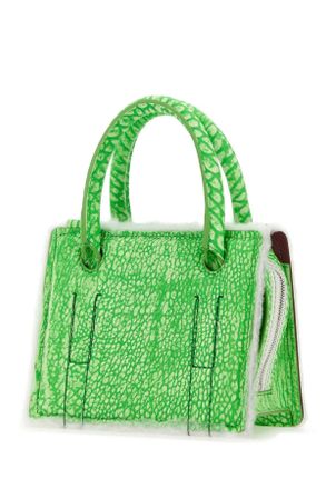 DENTRO Womens Printed Leather Mini Otto Handbag Grainneon Borse A Mano Bag