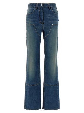 Givenchy Womens Wide Leg Jeans