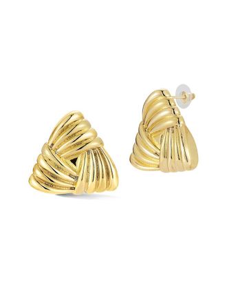 Glaze Jewelry Plated Vintage-Inspired Triangular Stud Earrings