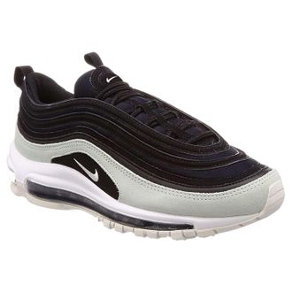 Nike Air Max 97 PRM Textile Leather Womens Lace Up Trainers - Black Spuce Aura - Size:UK 4.5