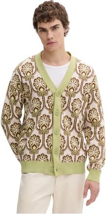Dr&ocirc;le de Monsieur Cardigan Tapisserie Florale - Heren - Vesten - Veelkleurig - L - Katoen - Truien & Vesten