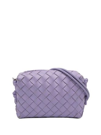 Bottega Veneta 2012-2025 Mini Lambskin Intrecciato Loop Camera Bag crossbody bag - Purple