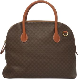 Celine Macadam Brown Canvas Handbag (Pre-Owned)