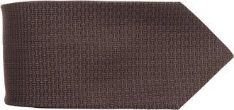 Kiton Zijden Das - Heren - Accessoires - Bruin - Maat: ONE Size Zijde