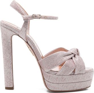 Aquazzura High Block Heel Platform Sandals