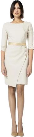 Hanita Jurken - Dames - Jurken - Beige - Maat: 2XS