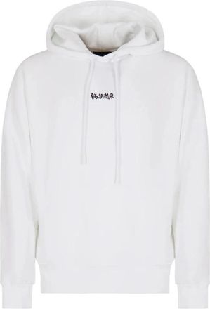 Disclaimer Hoodie Sweatshirt Urban Stijl Katoen - Heren - Hoodies - Wit - L - Katoen - Hoodies & sweatvesten