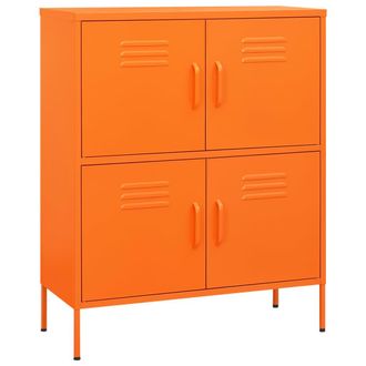 vidaXL Armario De Almacenamiento Acero Naranja 80x35x101,5 Cm Vidaxl
