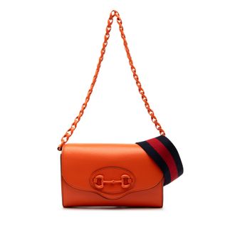 Gucci Tweedehands Mini Leren Horsebit 1955 Web Schoudertas