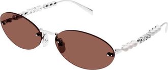 Gucci Brown Oval Ladies Sunglasses GG1922S 002 62