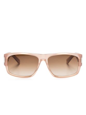 Saint Laurent Eyewear Occhiali da sole SL 689 squadrati - Toni neutri