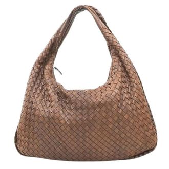 Bottega Veneta Pre-owned Shoulder Bags, female, Brown, Size: ONE SIZE Pre-owned Vintage Intrecciato Shoulder Bag