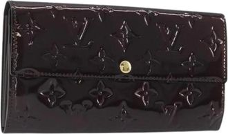 Louis Vuitton Pre-owned Long Wallet - Dames - Vintage Accessoires - Paars - ONE Size - Leer - Vintage