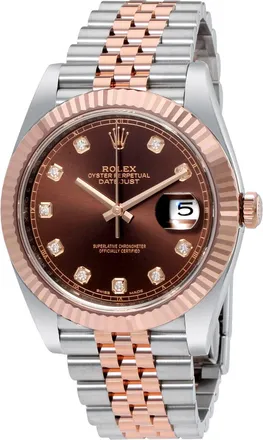 Rolex Pre-owned Rolex Datejust 41 Automatic Chronometer Diamond Mens Watch 126331CHDJ