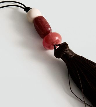 Mango Collana perline frange marrone - Donna - Taglia unica - MANGO