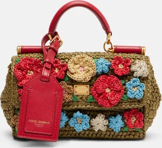 Dolce & Gabbana Bolso My Sicily Small de efecto rafia