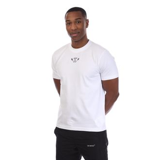 Off-white Mens Off White Bandana Arrow Slim T-Shirt in White Black