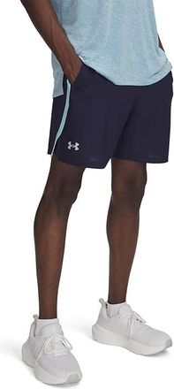Under Armour Launch Run 7 Shorts Mens Clothing Midnight Navy/Stream/Reflective : SM 7, Mesh/Microfiber/Polyester
