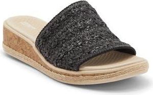 Life Stride Breezy Slide Sandal in Black /Black at Nordstrom Rack, Size 6.5