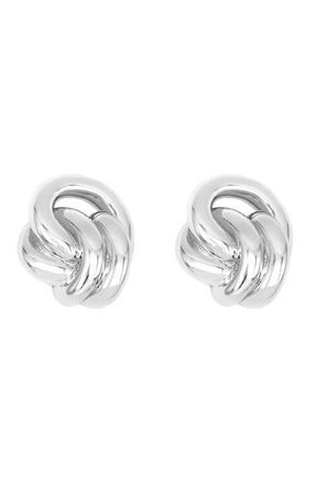Petit Moments Miami Knot Stud Earrings in Silver at Nordstrom