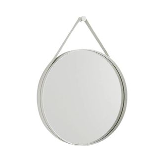 HAY Strap Mirror No 2 &Oslash;50 - unisex - Spiegels - Grijs - ONE Size - Polyester - Home