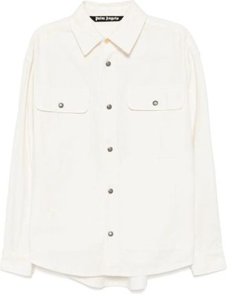 Palm Angels Casual Shirts - Heren - Casual Overhemden - Wit - S - Overhemden