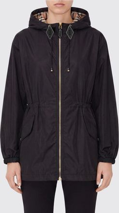 Burberry Giacca a vento corta in nylon con cappuccio e zip