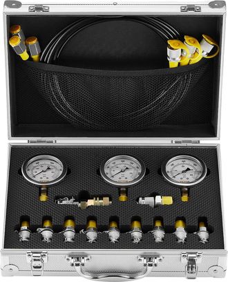 OEM Kit De Prueba De Presi&oacute;n Hidr&aacute;ulica, Acero Inoxidable Duradero, Mediciones Vers&aacute;tiles, Negro