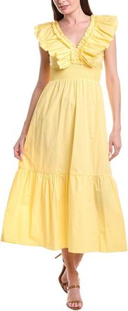 Adrianna Papell Smocked Waist Midi Dress