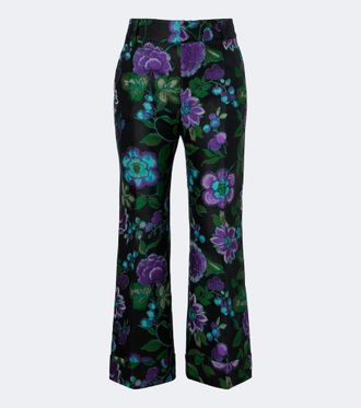 La DoubleJ Hendrix floral jacquard straight pants