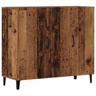 Berkfield Home Sideboard Old Wood 90x34x80 cm Engineered Wood in Brown | Size: 90 x 34 x 80 cm