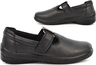 Generic Womens Real Leather Shoes Ladies Touch Fastening Shoes Size 3 Womens Leather Shoe Size 8 Ladies Casual Shoe Lightweight Touch Fastening Casual Sizes 3