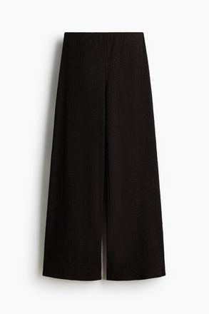 H&M Schlupfhose aus Crinkle-Jersey - Dunkelbraun