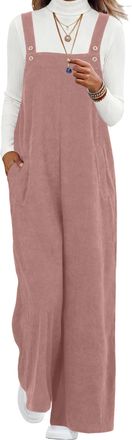 Generic Womens Corduroy Casual Jumpsuits Adjustable Summer Wide Leg Rompers Sleeveless Overalls with Pockets (UK, Alpha, XL, Regular, Regular, Styles 7)