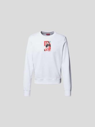 Diesel Sweatshirt mit Label-Print in Weiss, Gr&ouml;&szlig;e XXL