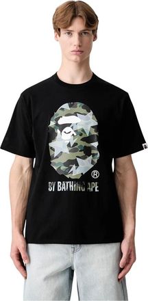 A Bathing Ape A Bathing Ape, Tops, Heren, Zwart, 2Xl, Katoen, STA Over Print 1st Camo Tee