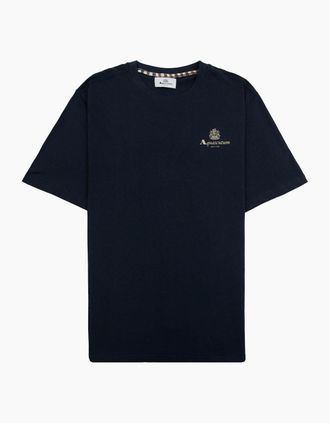 Aquascutum Mens Aquascutum Active Small Logo T Shirt Navy - Size: 42