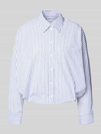 Rich & Royal Bluse mit &uuml;berschnittenen Schultern in Hellblau, Gr&ouml;&szlig;e 34