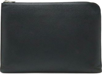 Louis Vuitton Black Calfskin Pochette Jour Gm Nm Clutch (Authentic Pre-Loved)