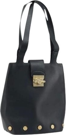 Ferragamo Pre-owned Shoulder Bags, female, Black, Size: ONE SIZE Pre-owned Shoulder Bag
