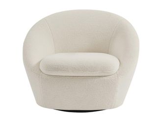 VENTE-UNIQUE.COM Sill&oacute;n cl&aacute;sico tela blanco