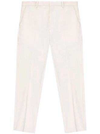 Circolo 1901 Tailored White Trousers with Straight Leg Cut