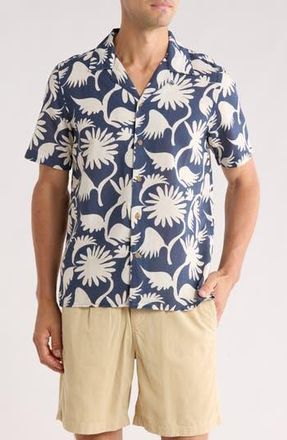 Bonobos Resort Riviera Camp Shirt in Navy White Floral at Nordstrom Rack, Size Xx-Large