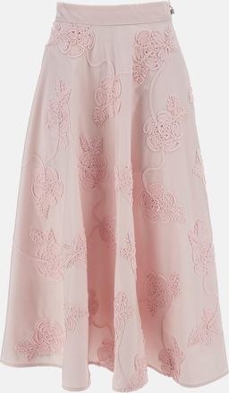 Rotate Light Pink Floral Skirt