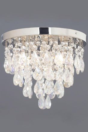 BHS Lisa Flush Ceiling Light in Metallic Silver