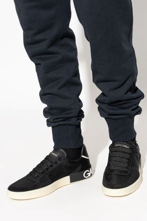 Dolce & Gabbana Sports Shoes With Logo, Mens, Black