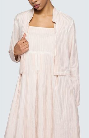 Luukaa D'Celli Ivelle Garment-Dyed Bolero Jacket in Rose Quartz at Nordstrom, Size 18